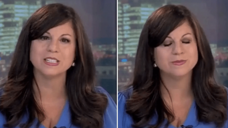 شاهد.. مذيعة تصاب بجلطة دماغية على الهواء!