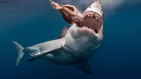 سمكة قرش تختطف امرأة وتسحبها تحت المياه