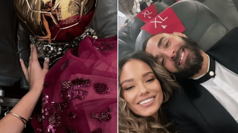 بالصور.. الكرة الذهبية تكشف علاقة بن زيمة بعارضة أمريكية