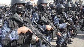 ضباط من الشرطة الخاصة الفلسطينية لتأمين مونديال قطر