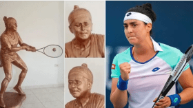 أظهرها كالعجوز.. تمثال غير مطابق لملامح البطلة أنس جابر يثير السخرية