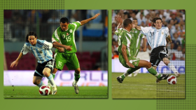 ميسي واجه الخضر مرة واحدة في سن العشرين؟