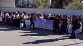 الدكاترة البطالون يعودون للاحتجاج أمام مقر الوزارة