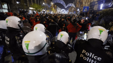 Débordements à Bruxelles après la qualification du Maroc: 35 personnes arrêtées