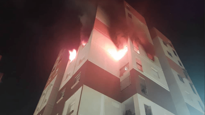 Une femme décédée et 9 blessés dans un incendie à Sidi Bel Abbès (PHOTOS)
