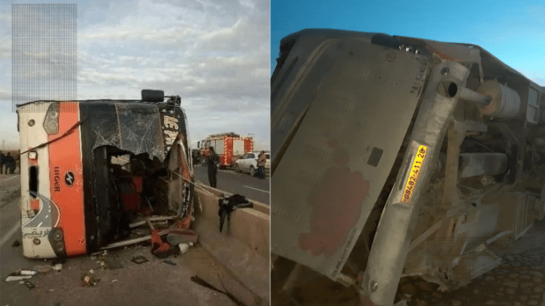 “الشروق” تنقل تفاصيل مأساة وفاة 9 ركّاب بانقلاب حافلة