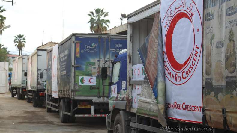 الهلال الأحمر الجزائري يطلق مساعدات نحو 4 ولايات