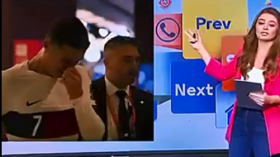 فيديو لمذيعة عربية تبكي إثر خروج رونالدو من المونديال.. ما حقيقته؟