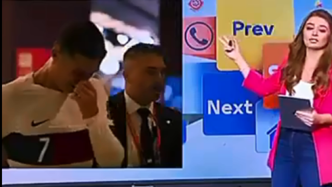 فيديو لمذيعة عربية تبكي إثر خروج رونالدو من المونديال.. ما حقيقته؟