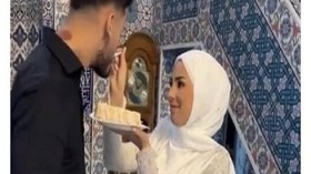 فيديو عروسين أقاما حفل زفافهما داخل مسجد يثير جدلا في تركيا!