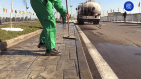 هكذا وضع مهندسي النظافة بصمتهم الخاصة في شان الجزائر بملعب نيلسون مانديلا