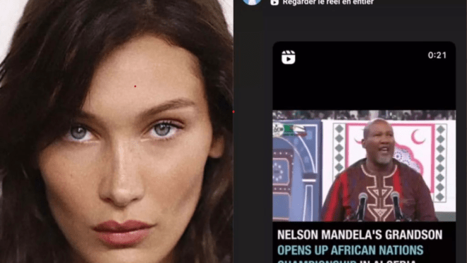 العارضة الأمريكية بيلا حديد تتفاعل مع شان الجزائر