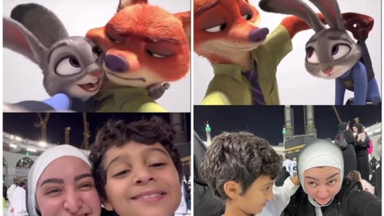 فنانة تتصدر الترند بسبب فيديو مع ابنها من أمام الكعبة