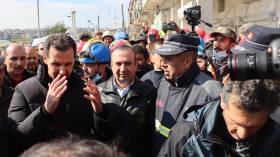 بالصور.. الرئيس السوري يزور فريق الإنقاذ الجزائري بحلب