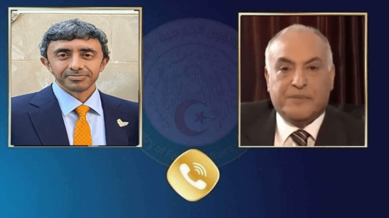 وزير الخارجية الإماراتي يهنئ عطاف