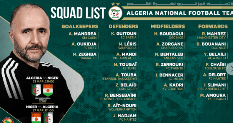 Belmadi dévoile sa liste rajeunie