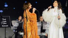 بعد ضجة الشعر المستعار.. أحلام تهدي أنغام عقدا من الألماس