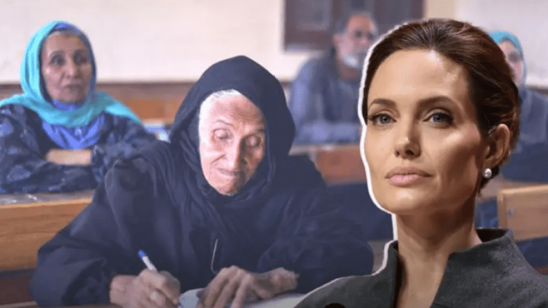 أنجلينا جولي تشيد بعجوز مصرية بنشر صورتها على إنستغرام