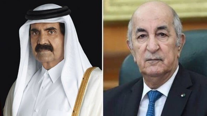 الرئيس تبون يتلقى تهاني العيد من قبل أمير دولة قطر السابق