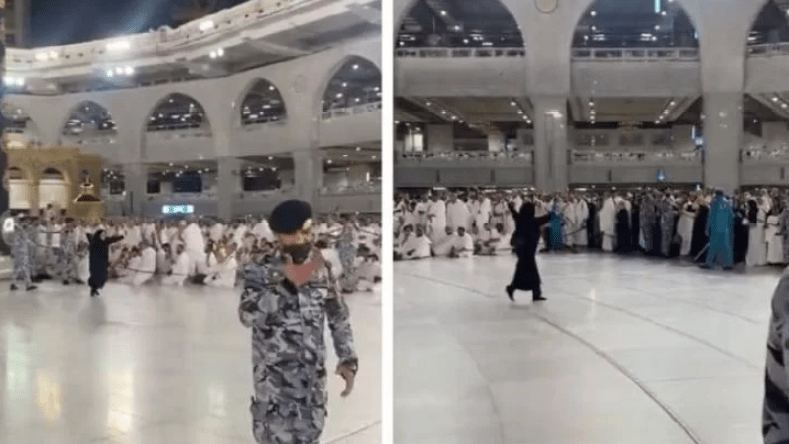 بالفيديو… هكذا عبرت معتمرة عن فرحها بعد السماح لها بتقبيل الحجر الأسود!