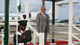 الرئيس الصحراوي في مراسم تنصيب رئيس نيجيريا الجديد