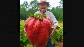 صورة أكبر فراولة في العالم تثير جدلا.. هذه حقيقتها!