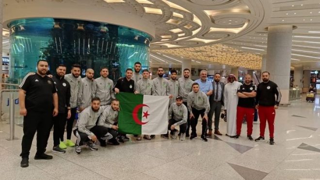 المنتخب الوطني داخل القاعة يخوض أول تدريباته بالسعودية تحسبا لكأس العرب