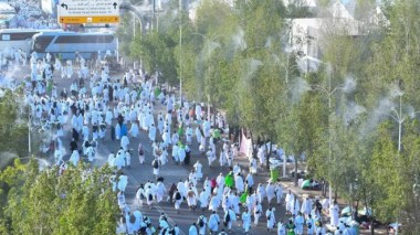 Arabie saoudite: Les pèlerins au Mont Arafat, moment fort du Hadj