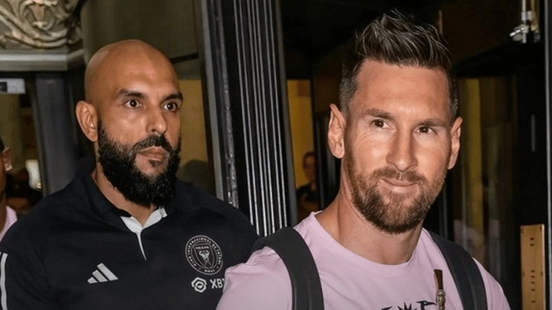 الحارس الشخصي لميسي يثير تفاعلا كبيرا على مواقع التواصل(فيديو)