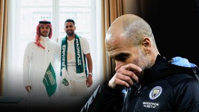 غوارديولا يعبر عن حسرته بعد مغادرة محرز