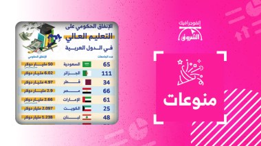 الإنفاق الحكومي على التعليم العالي في الدول العربية