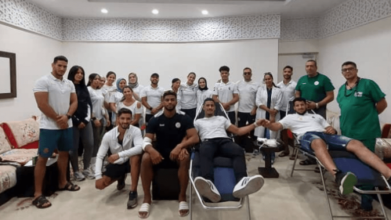 المنتخب الجزائري للجودو يتبرع بالدم لفائدة ضحايا زلزال المغرب