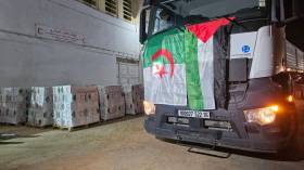 الهلال الأحمر الجزائري يشرع في شحن المساعدات الإنسانية إلى غزة (صور)