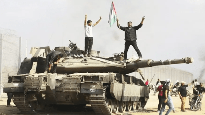 فيديو متداول لجندية إسرائيلية مذهولة من تسلل المقاومة للمستوطنات