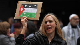 الأرجنتين : متظاهرون يتضامنون مع الفلسطينيين ويطالبون المجتمع الدولي بالتدخل