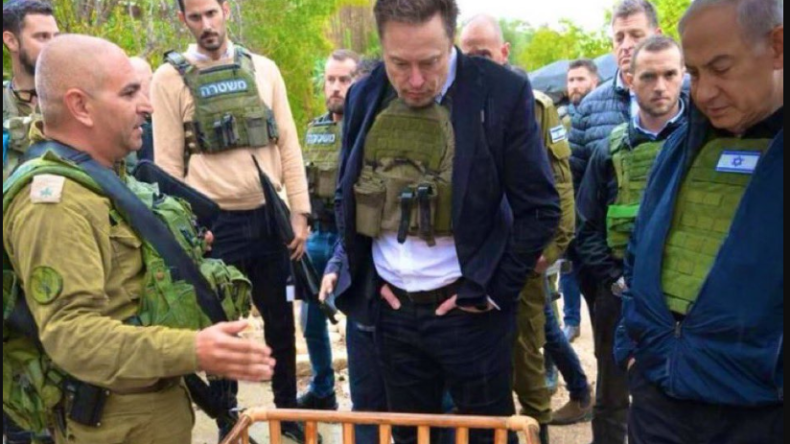 بعد اتهامه بـ”معاداة السامية”.. ماسك يزور الكيان ويتجول بغلاف غزة