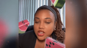 بالفيديو.. هذه قصة الأمريكية مبتكرة “فلتر البطيخ” لدعم فلسطين!