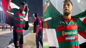 بلايلي يجتاح الشبكات برقصة النصر الفلسطينية ودراجي يعلق.. هذا ما تعنيه!