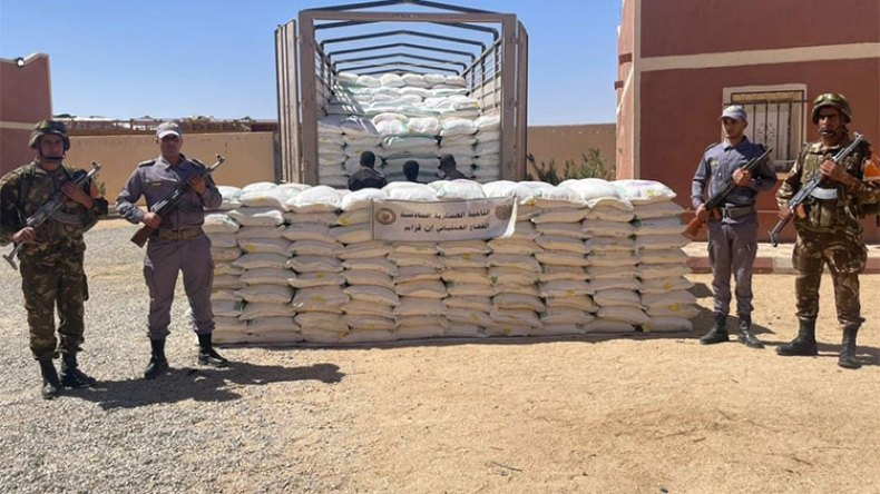 إحباط تهريب 1075 قنطار من الفرينة المدعمة