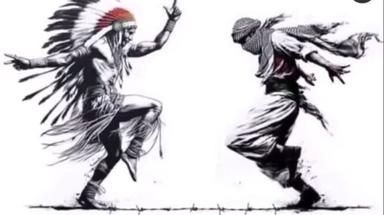 بالفيديو.. داعمون لغزة يؤدون “رقصة الحرية” للهنود الحمر