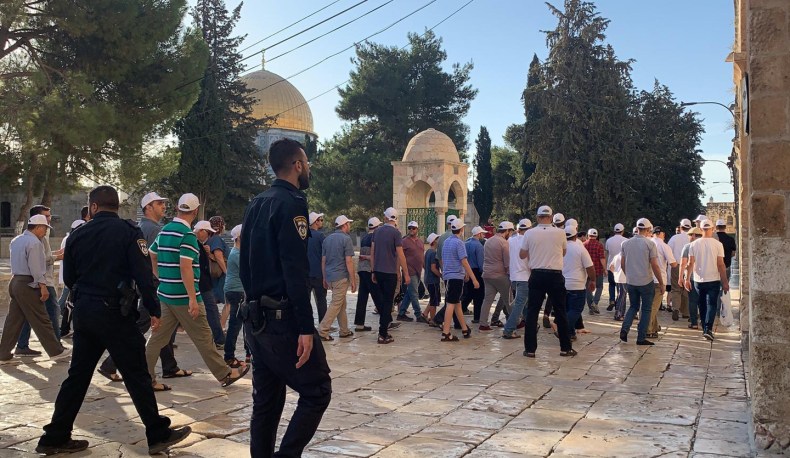 Des colonisateurs profanent la mosquée d’Al-Aqsa