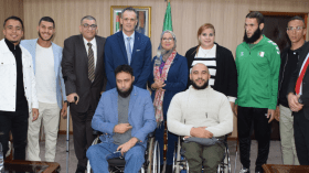 بالصور.. الوزير حماد يستقبل الأبطال الرياضيين من ذوي الهمم