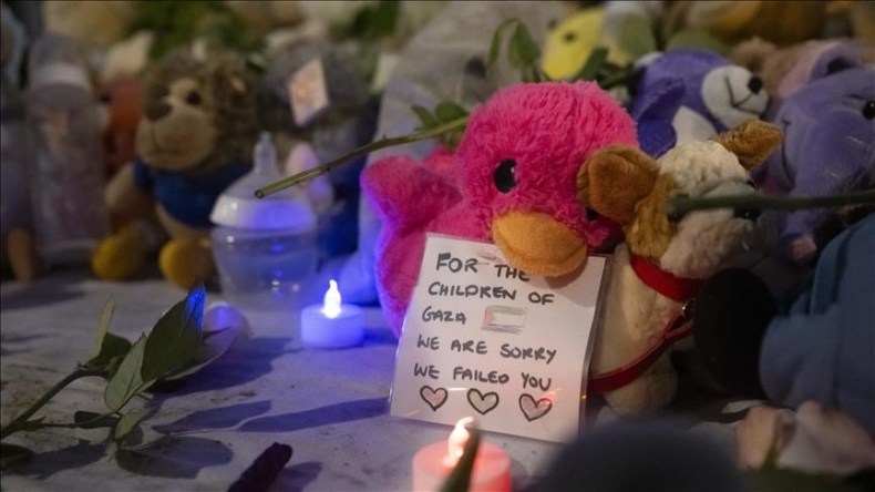 Veillée organisée à Londres pour les enfants palestiniens tués à Gaza