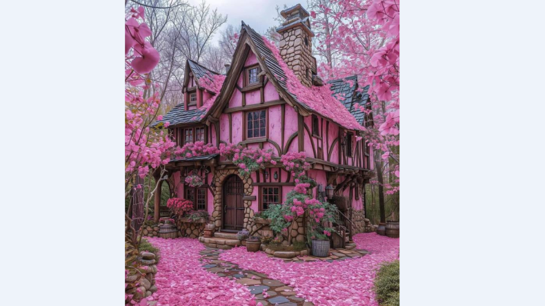 منزلٍ زهريّ وسط غابة يفتن الكثيرات بعد تداول صورته.. هل هو حقيقي؟