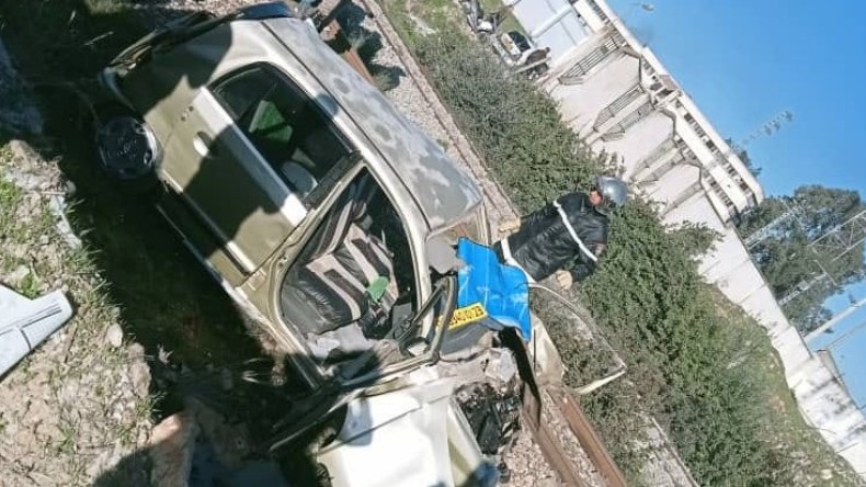 3 إصابات في حادث اصطدام سيارة بقطار بولاية عنابة