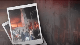 الاحتلال يستهدف رمزا للجزائريين بغزة.. قصف مسجد الشيخ محفوظ نحناح (فيديو)