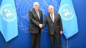 عطاف يتحادث مع غوتيريش حول تسريع إقامة الدولة الفلسطينية “السيّدة والمستقلة”