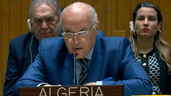 عطاف في مجلس الأمن: ما يحدث في غزة يستهدف إحياء وتجسيد مشروع إسرائيل الكبرى