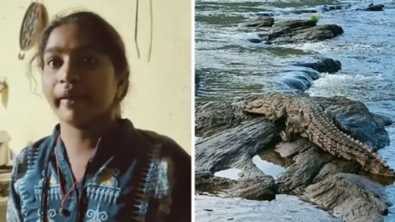 هندية تلقي بطفلها الأبكم في قناة مليئة بالتماسيح لسبب صادم!