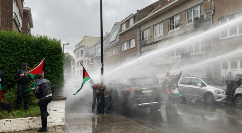 Bruxelles: une manifestation contre l’agression sioniste à Ghaza dispersée par la police